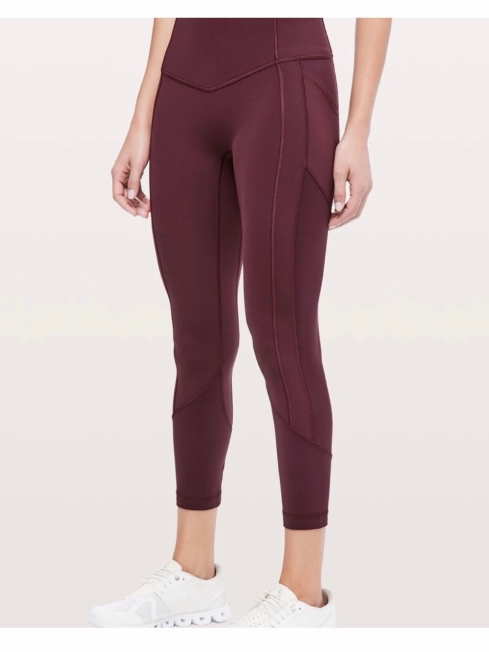 Lululemon All The Right Places High-Waist Maroon Cropped Active Leggings